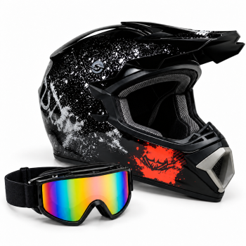 Kask Na Rower, Hulajnoga, BMX, Quad Ful Face Rozmiar S + Google Gratis..