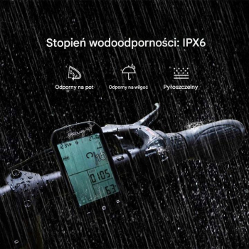 Licznik rowerowy bezprzewodowy Aplik. ANT+GPS Cycplus M1 V2.0