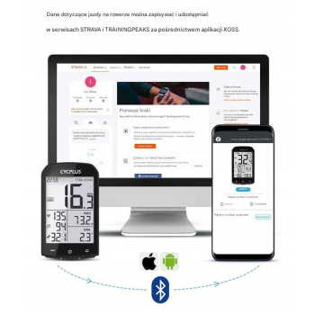 Licznik rowerowy bezprzewodowy Aplik. ANT+GPS Cycplus M1 V2.0