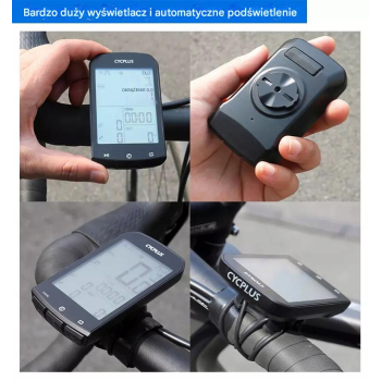 Licznik rowerowy bezprzewodowy Aplik. ANT+GPS Cycplus M1 V2.0