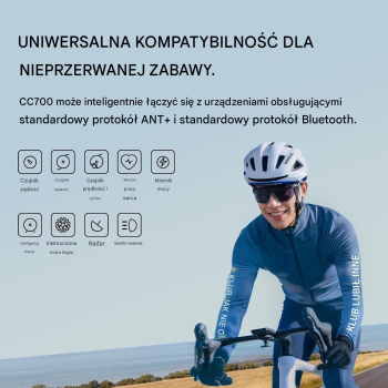 Licznik Rowerowy GEOID CC700 Komputer GPS z Kolorową Nawigacją WiFi Aplikacja