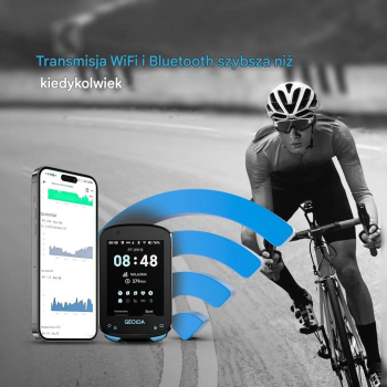 Licznik Komputer rowerowy GPS nawigacja GEOID CC600 KOLOROWY