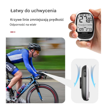 Licznik Komputer Rowerowy Bezprzewodowy GPS Aplik Meilan M2