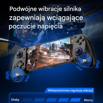 Pad Kontroler Bluetooth Telefon, PC, Android & iOS Uchwyt na Telefon