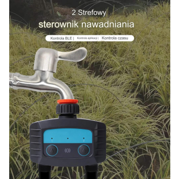 FUJIN Sterownik automatyczny nawadniania 2 sekcje na kran WiFi i Bluetooth