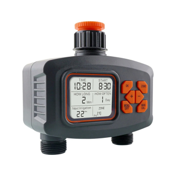 Sterownik automatyczny nawadniania 2 sekcje na kran LCD Programator czasu H47913
