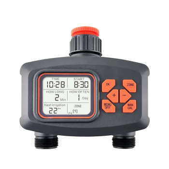 Sterownik automatyczny nawadniania 2 sekcje na kran LCD Programator czasu H47913