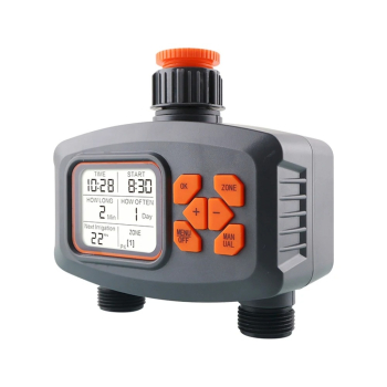 Sterownik automatyczny nawadniania 2 sekcje na kran LCD Programator czasu H47913