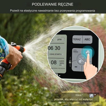 Sterownik automatyczny nawadniania 3 sekcje na kran LCD Programator czasu HCT-378