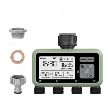 Sterownik automatyczny nawadniania 4 sekcje na kran LCD Programator czasu HCT-379
