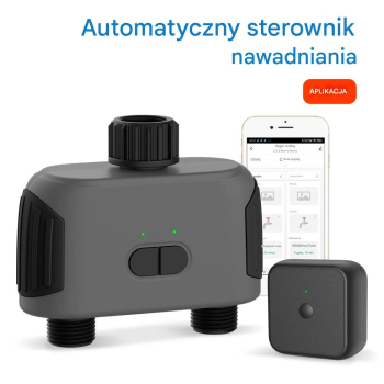 Sterownik automatyczny nawadniania 2 sekcje na kran WiFi i Bluetooth + Bramka