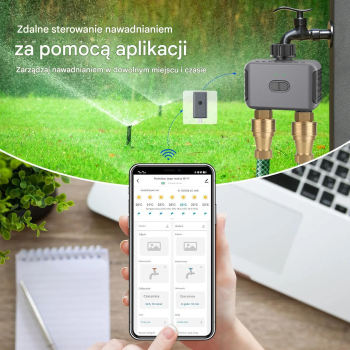 Sterownik automatyczny nawadniania 2 sekcje na kran WiFi, Bluetooth SGW08W