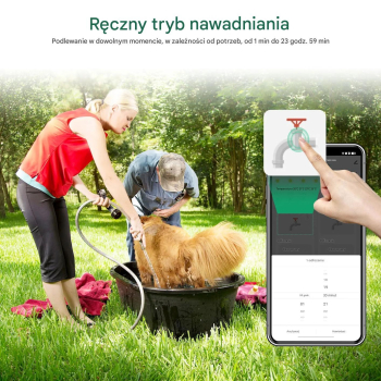 Sterownik automatyczny nawadniania 2 sekcje na kran WiFi, Bluetooth SGW08W