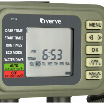 Sterownik automatyczny nawadniania 4 sekcje na kran LCD Programator czasu Verve