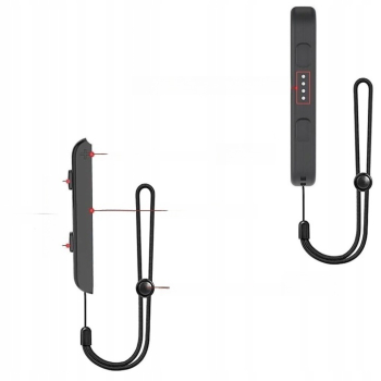 Pasek uchwyt na rękę nadgarstek Joy-Con Strip Strap Switch - 2 szt. Czarny