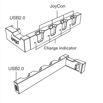 Stacja ładująca kontrolery Joy Cony Nintendo Switch iPega 9186 ZB