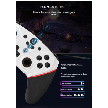 Pad / Kontroler do Nitendo Switch Bluetooth T-S103 Biały