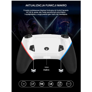 Pad / Kontroler do Nitendo Switch Bluetooth T-S103 Biały