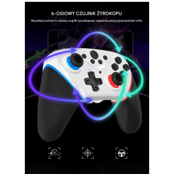Pad / Kontroler do Nitendo Switch Bluetooth T-S103 Biały