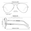 Okulary Przeciwsłoneczne BARCUR BC8768 Black Gray