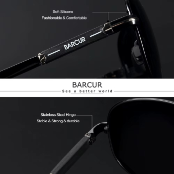 Okulary Przeciwsłoneczne BARCUR BC8768 Black Gray