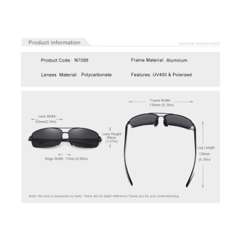 Okulary Przeciwsłoneczne KINGSEVEN N7088 Black Photochromic