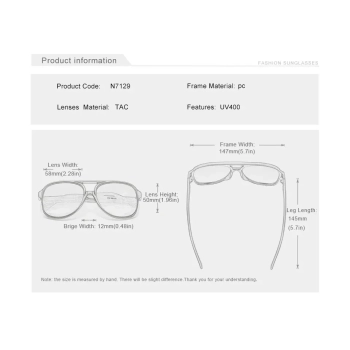 Okulary Przeciwsłoneczne KINGSEVEN N7129 Black Gray
