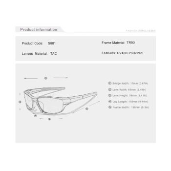 Okulary Przeciwsłoneczne KINGSEVEN S881 White Black Gray