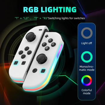 Joy-Con / Kontroler do Nintendo Switch Biały Zestaw 2 szt. LED