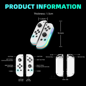 Joy-Con / Kontroler do Nintendo Switch Biały Zestaw 2 szt. LED