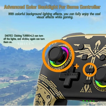 Pad / Kontroler do Nitendo Switch Bluetooth S08 Zelda Black