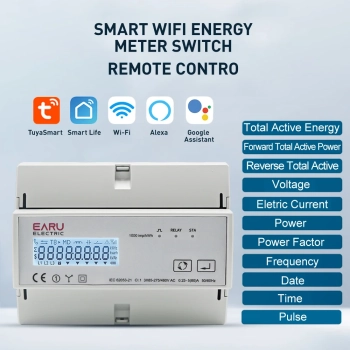 Licznik Energii Prądu 3 Fazy EA7321C-BI do 80A TUYA WiFi Dwu-kierunkowy