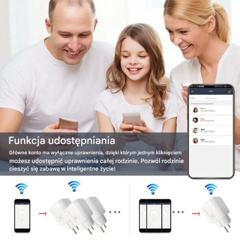 Inteligentne gniazdo elektryczne WIFI TUYA SMART Pomiar ZUŻYCIA ENERGII