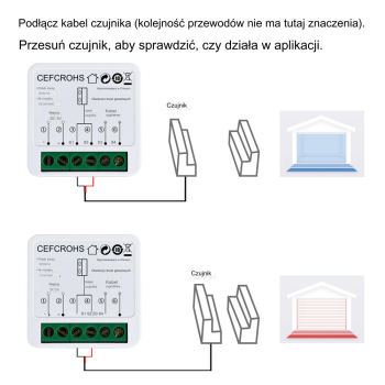 Sterownik Bamy Garażowej / Wjazdowej WiFi Tuya + Czujnik konektor