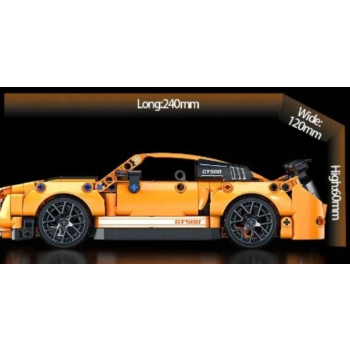 KLOCKI SPORTOWY SAMOCHÓD POMARAŃ FORD MUSTANG GT-500 AUTO WYŚCIGOWE 478 el.