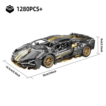 ZESTAW KLOCKI SPORTOWY SAMOCHÓD LAMBORGHINI 1280 el. MEGA ZESTAW