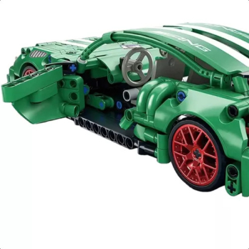 KLOCKI SPORTOWY SAMOCHÓD ZIELONY MERCEDES AGM AUTO WYŚCIGOWE 451el. Technic