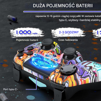 Pad / Kontroler do PS4 Bluetooth P47 Graffiti